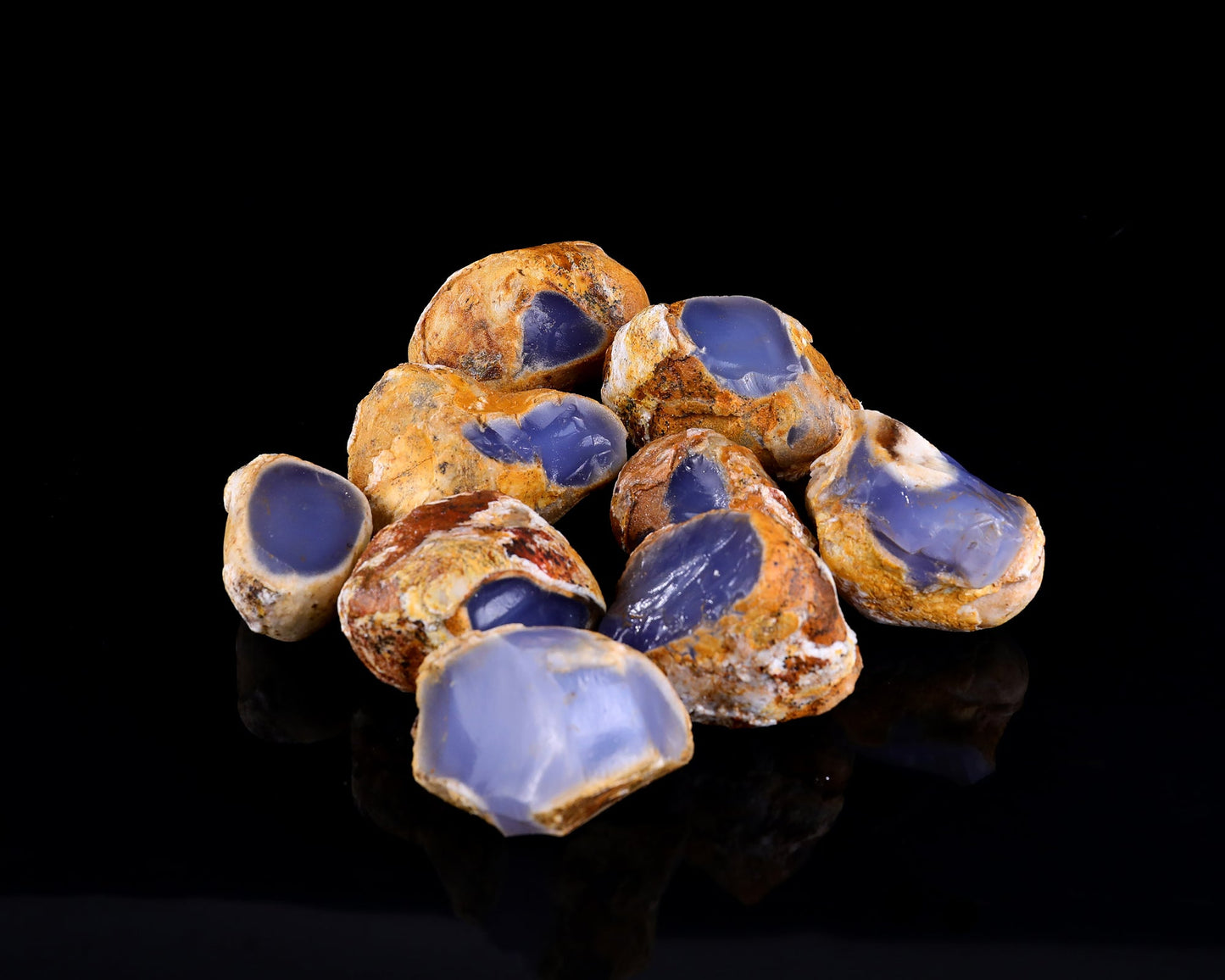 Nicedony Grade A Natural Blue Chalcedony Rough Stone, Jewelry Making Stone - #1 (0.59kg)