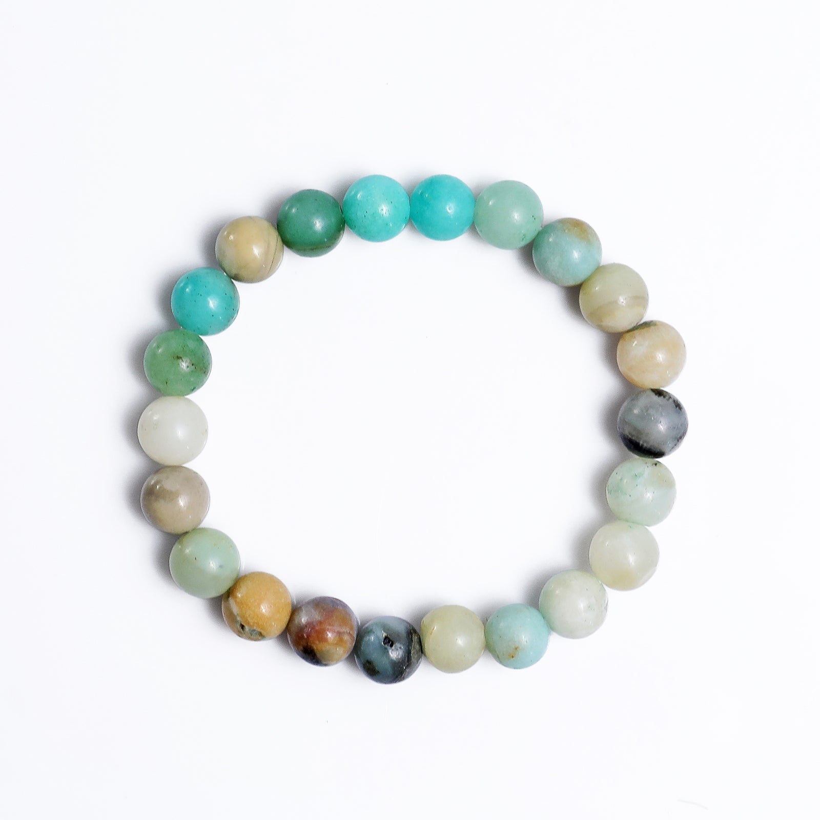 Nicedony Natural Amazonite Healing Energy Bracelet - 8mm