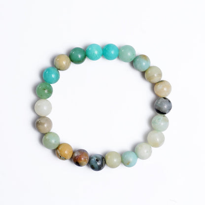 Nicedony Natural Amazonite Healing Energy Bracelet - 8mm