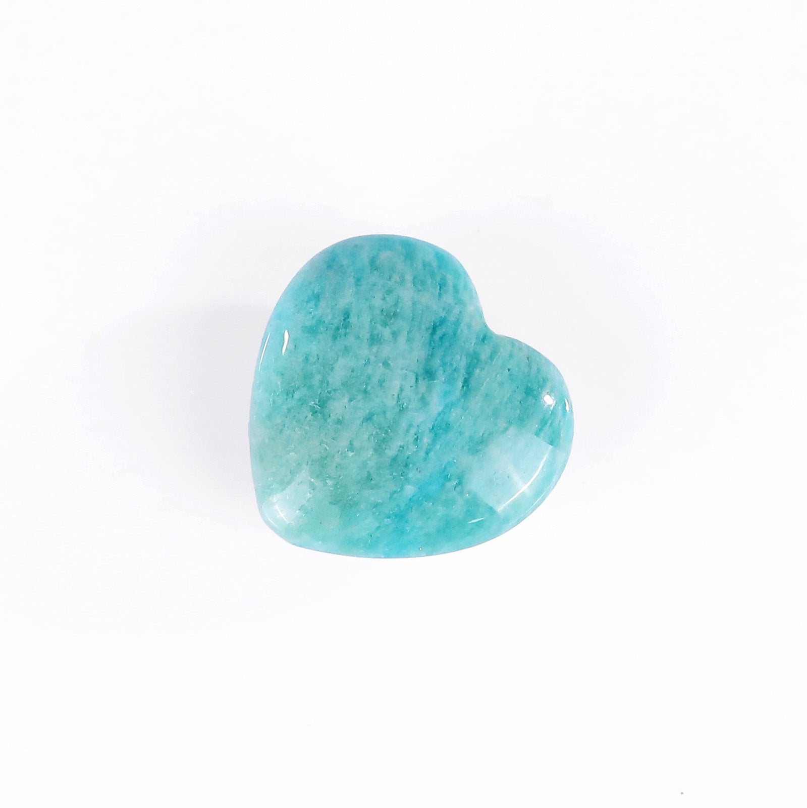 Nicedony Natural Amazonite Hand Carved Crystal Heart - 20mm(1kg)