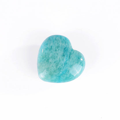 Nicedony Natural Amazonite Hand Carved Crystal Heart - 20mm(1kg)