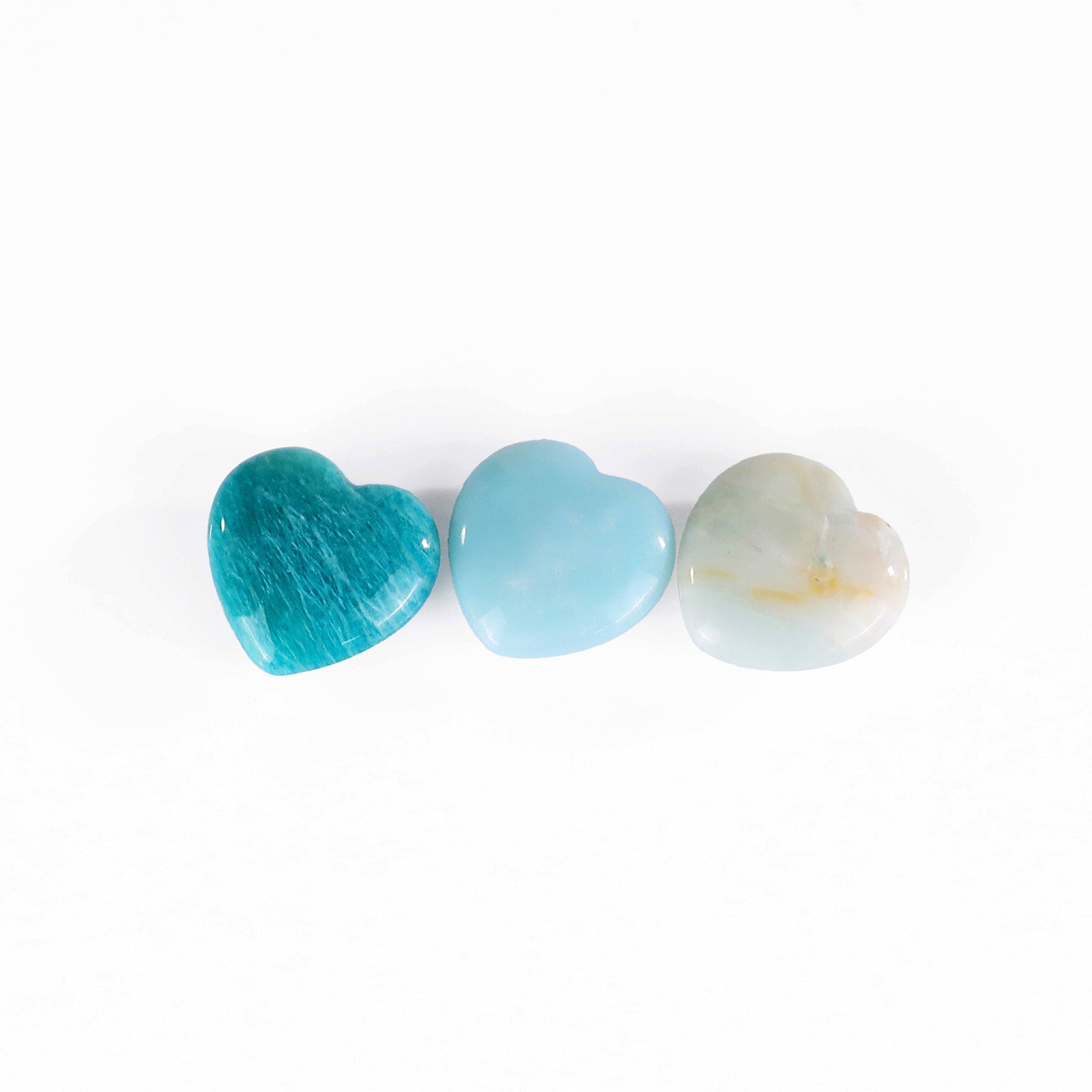 Nicedony Natural Amazonite Hand Carved Crystal Heart - View 6