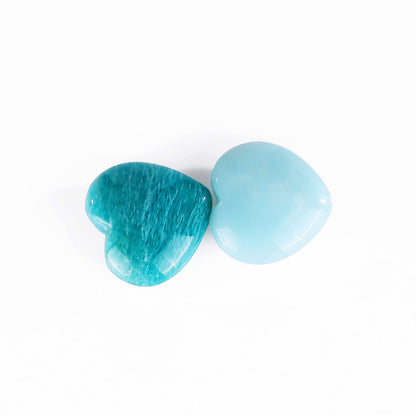 Nicedony Natural Amazonite Hand Carved Crystal Heart - View 7