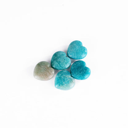 Nicedony Natural Amazonite Hand Carved Crystal Heart - View 8