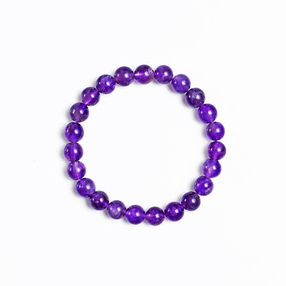 Nicedony Natural Amethyst Healing Energy Bracelet - 8mm