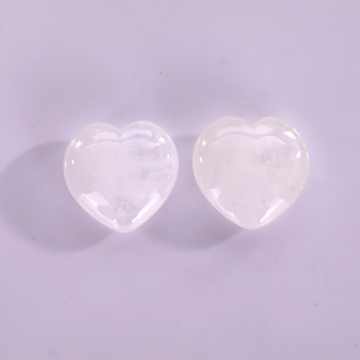 Nicedony Natural Angolan Quartz Rock Hand Carved Crystal Heart - 40mm(1kg)