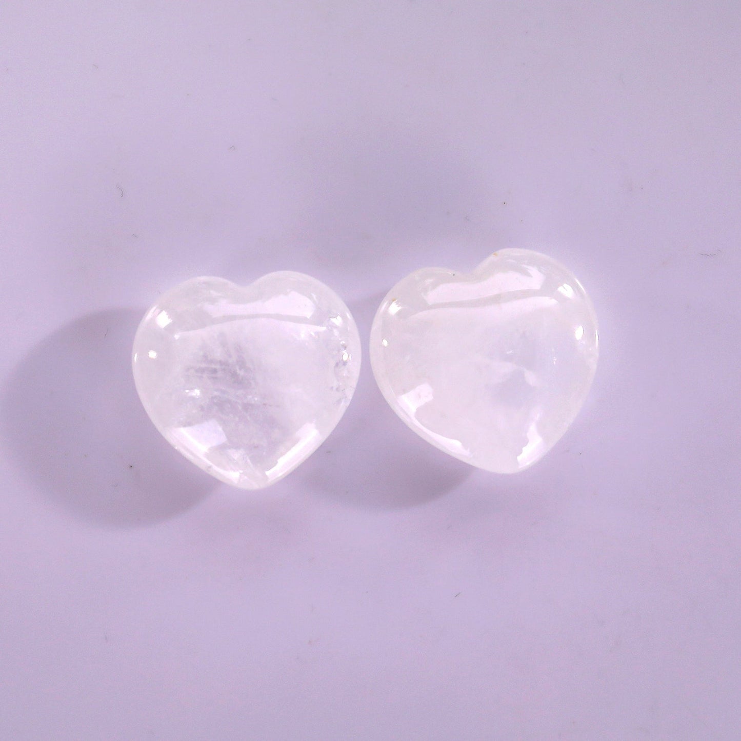 Nicedony Natural Angolan Quartz Rock Hand Carved Crystal Heart - 50mm(1kg)
