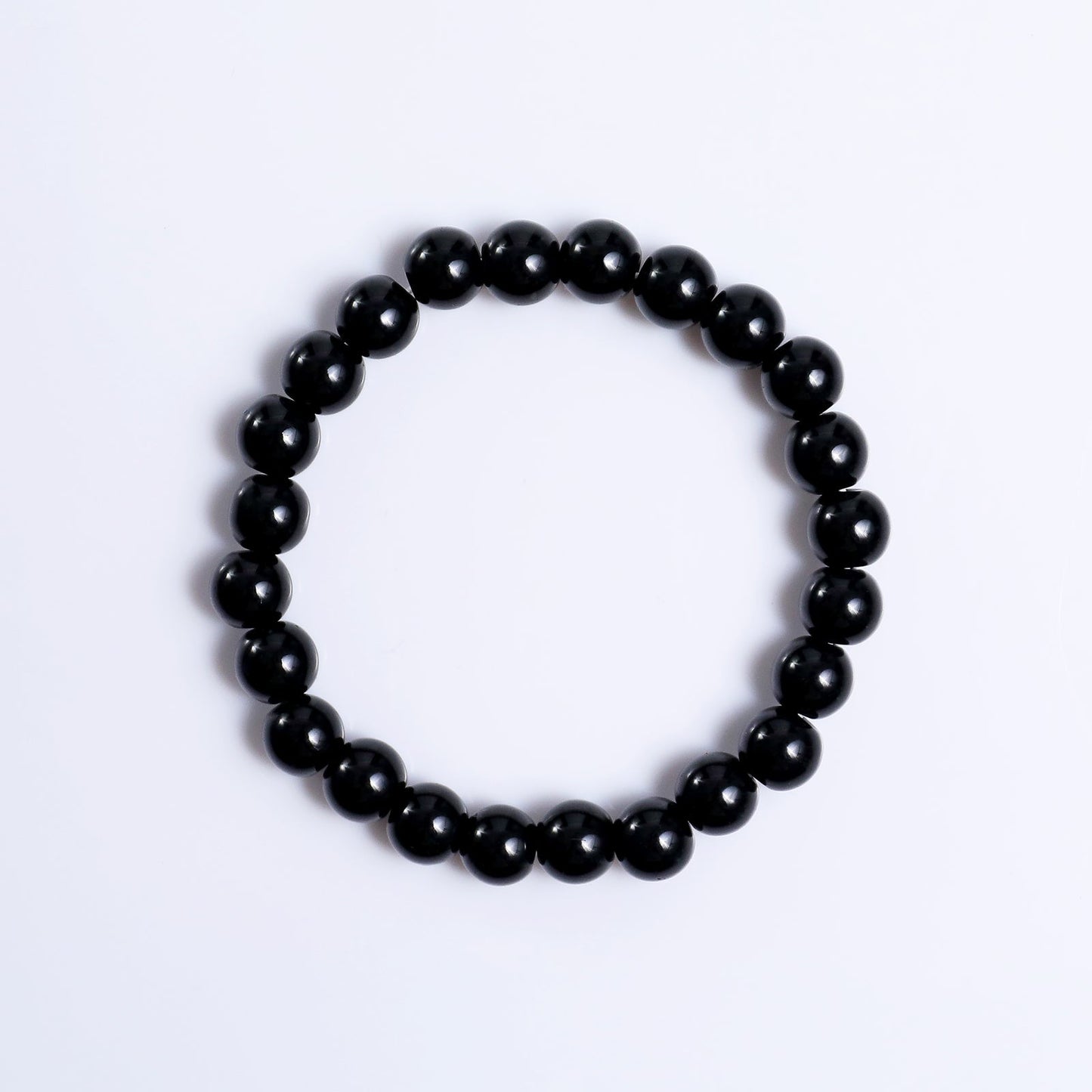 Nicedony Natural Black Obsidian Healing Energy Bracelet - 4mm