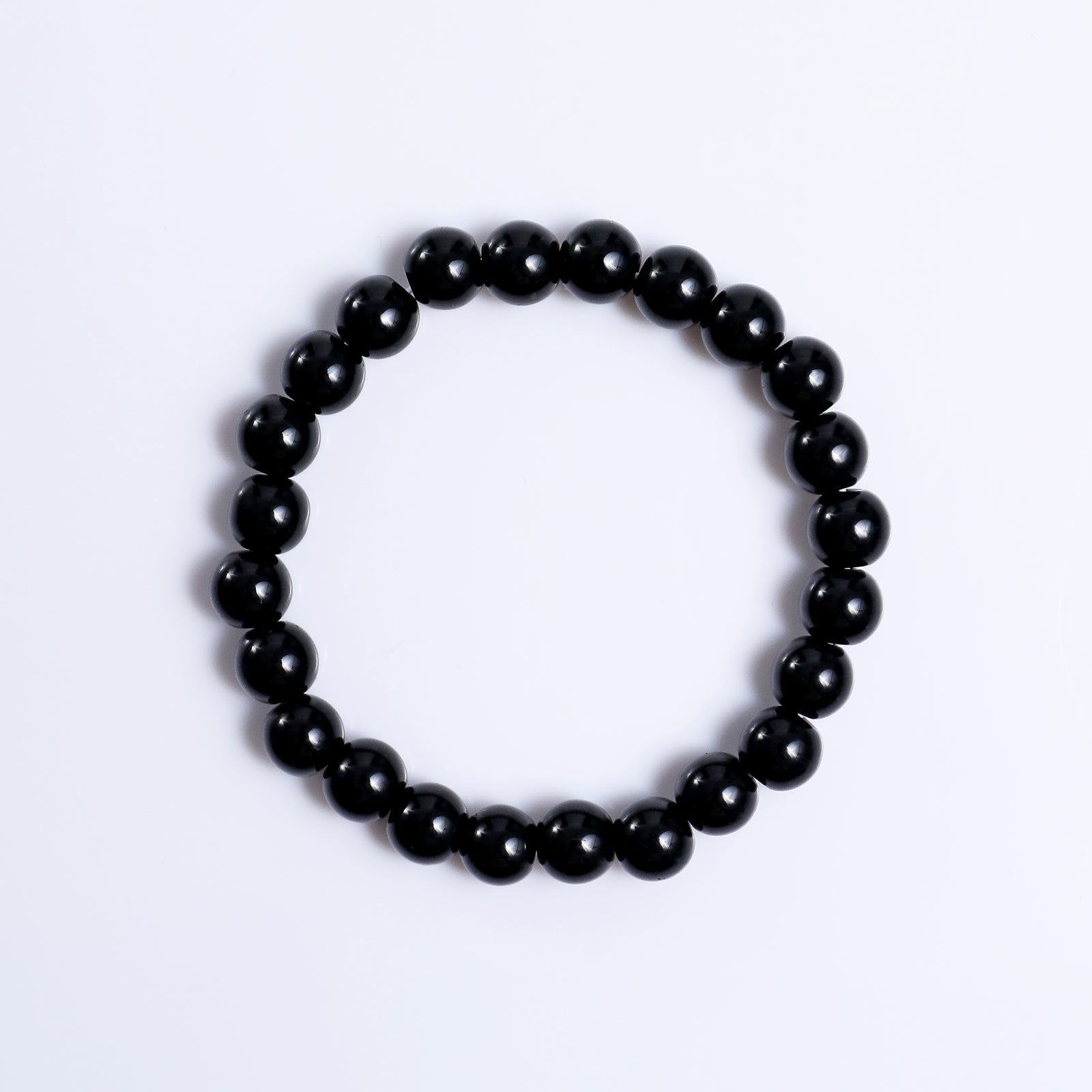 Nicedony Natural Black Obsidian Healing Energy Bracelet - 4mm