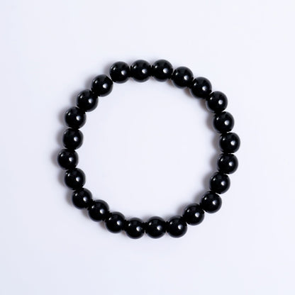 Nicedony Natural Black Obsidian Healing Energy Bracelet - 4mm
