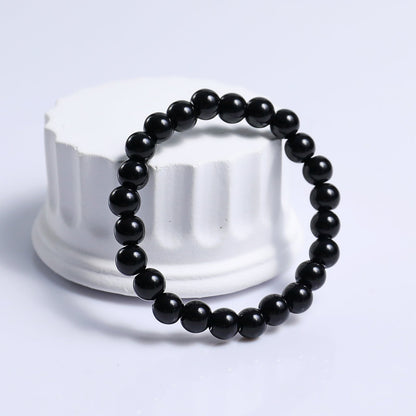 Nicedony Natural Black Obsidian Healing Energy Bracelet - 8mm