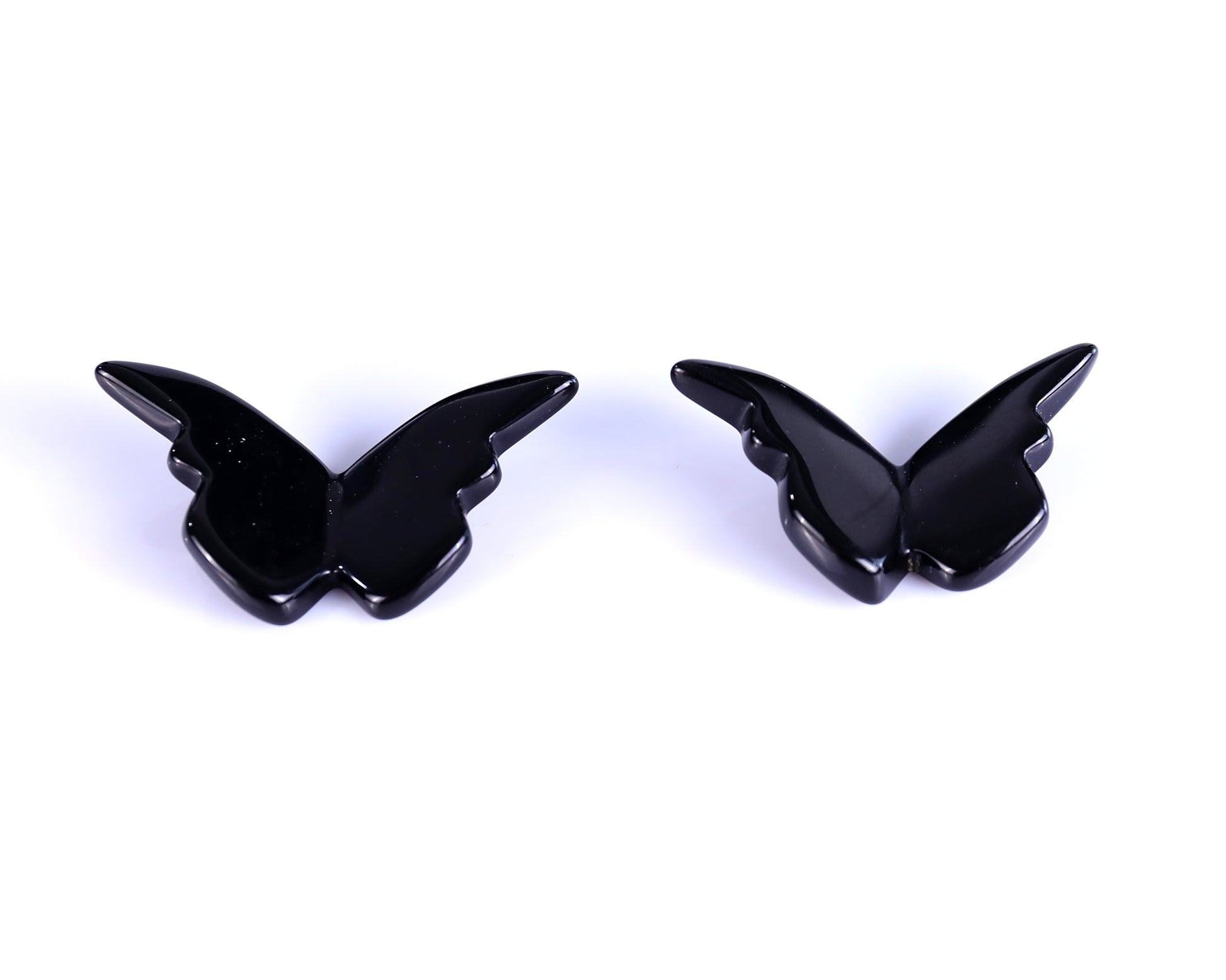 Nicedony Black Obsidian Hand Carved Crystal Butterfly Set (4pcs) - View 5