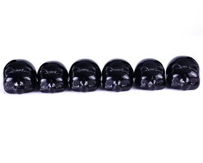 Nicedony Natural Black Obsidian Hand Carved Crystal Panda Sculpture - View 7