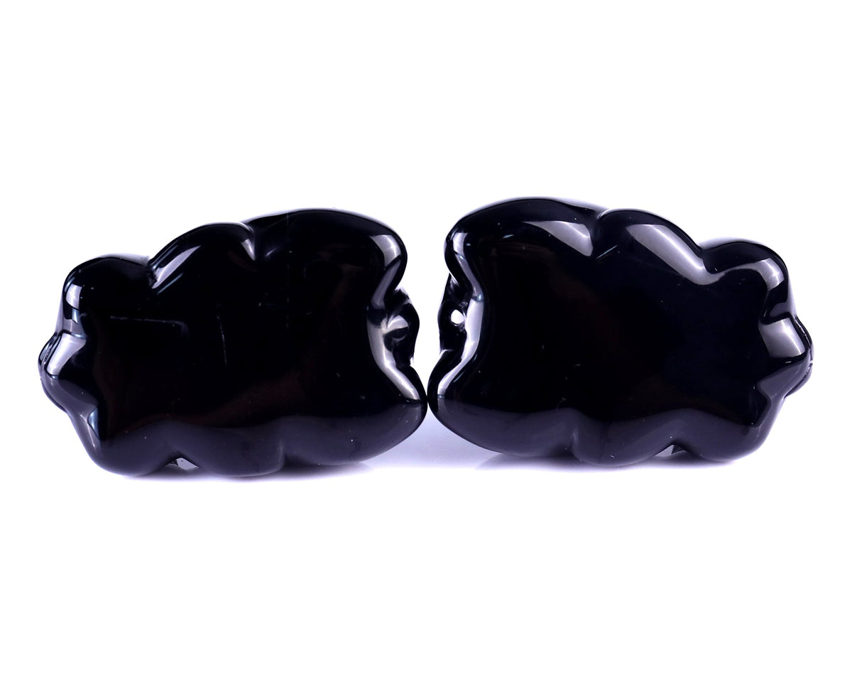 Nicedony Natural Black Obsidian Hand Carved Crystal Panda Sculpture (SKU: S100072) - Photo 6