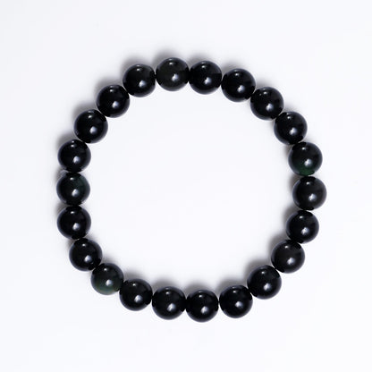 Nicedony Natural Black Onyx Healing Energy Bracelet - 8mm