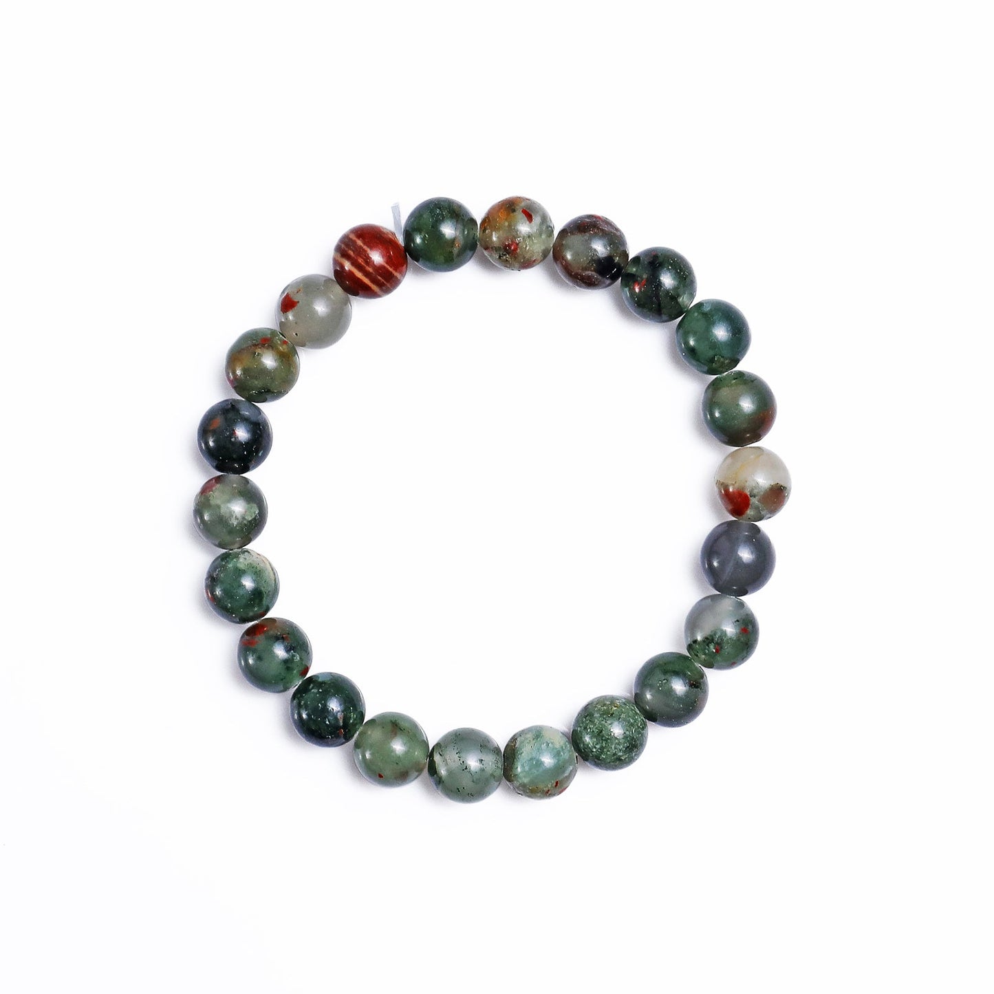 Nicedony Natural Blood Stone Healing Energy Bracelet - 8mm