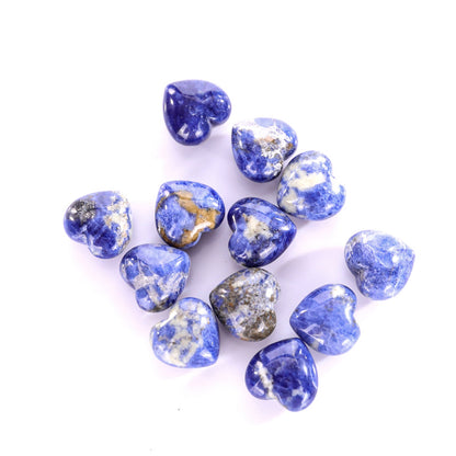 Nicedony Natural Blue Aventurine Hand Carved Crystal Heart - 15mm(1kg)