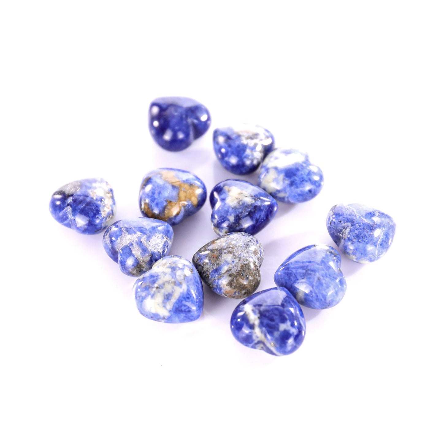 Nicedony Natural Blue Aventurine Hand Carved Crystal Heart - 20mm(1kg)