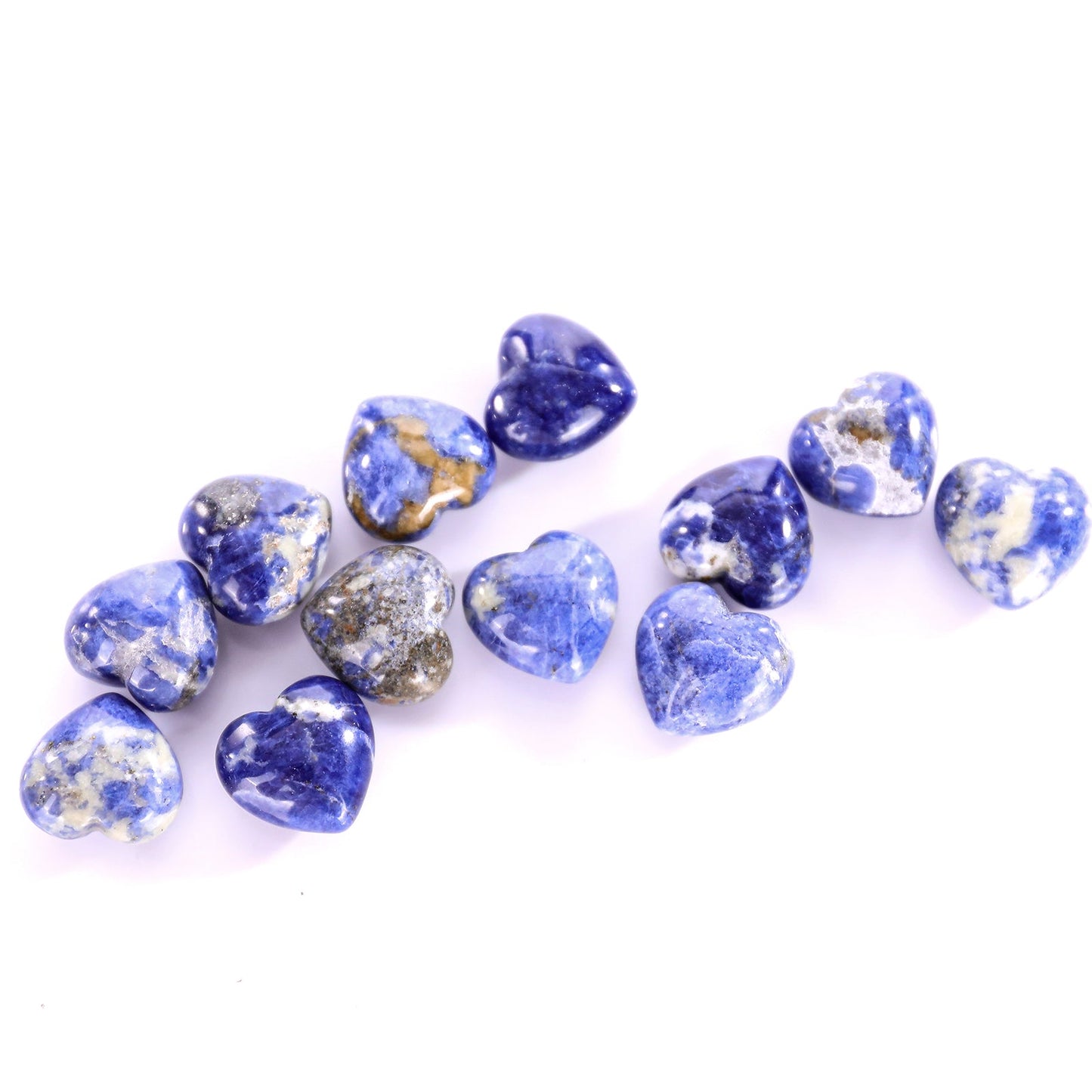 Nicedony Natural Blue Aventurine Hand Carved Crystal Heart - 30mm(1kg)