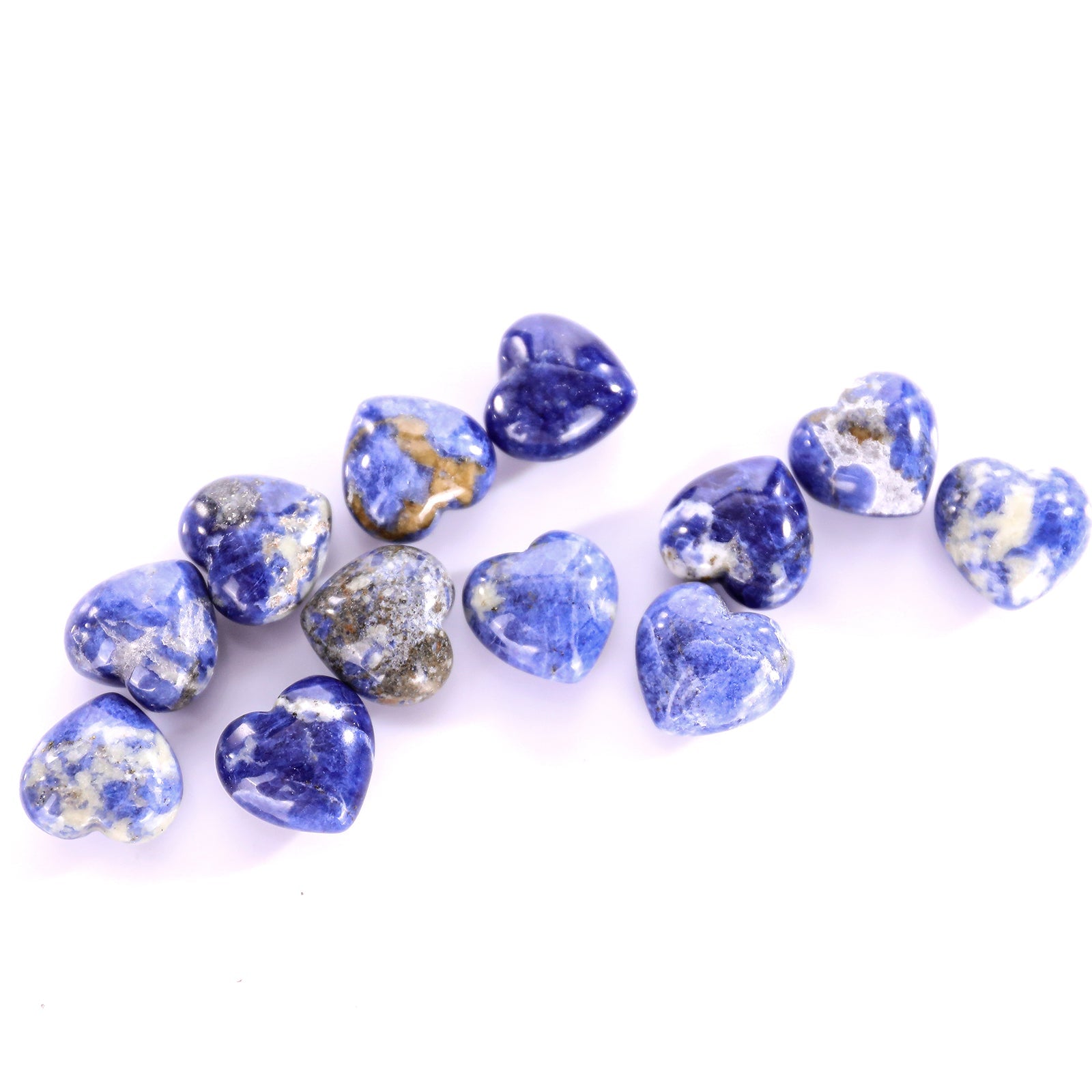 Nicedony Natural Blue Aventurine Hand Carved Crystal Heart - 30mm(1kg)