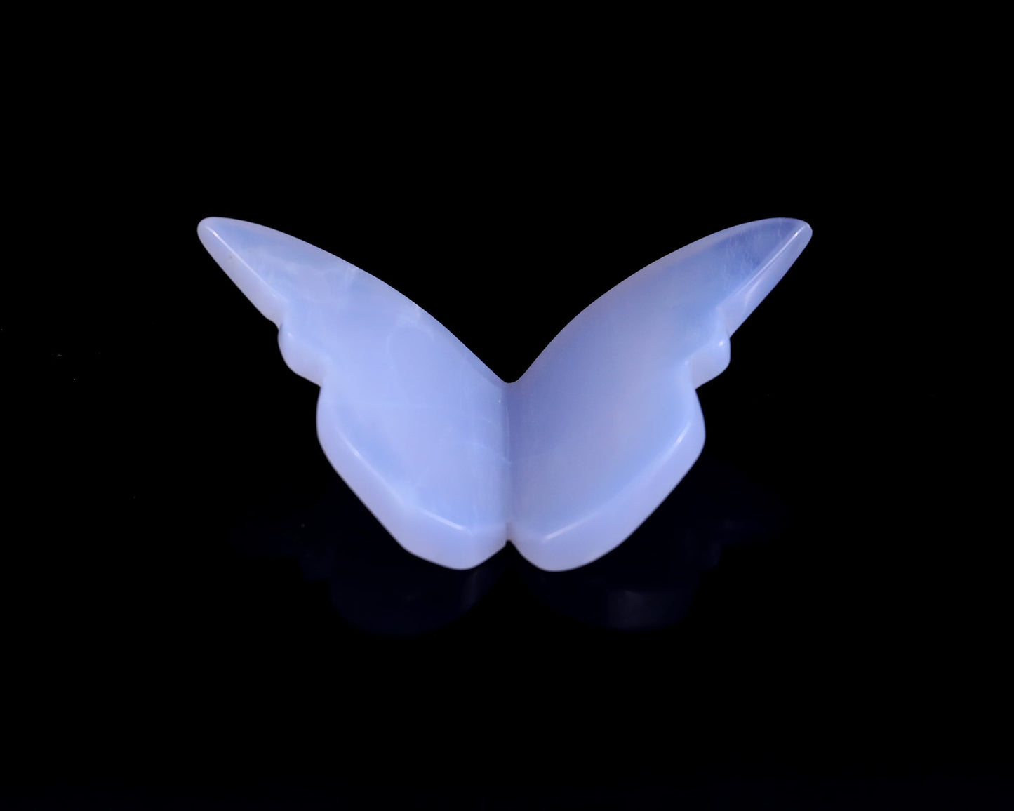 Nicedony Blue Chalcedony Hand Carved Crystal Butterfly Set (4pcs) - 78*40*7mm