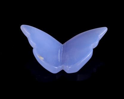Nicedony Blue Chalcedony Hand Carved Crystal Butterfly Set (4pcs) - View 3