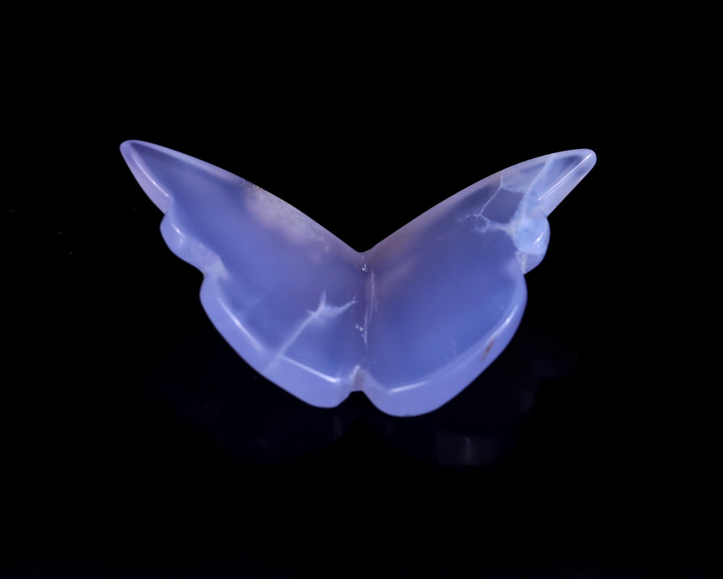 Nicedony Blue Chalcedony Hand Carved Crystal Butterfly Set (4pcs) - View 4
