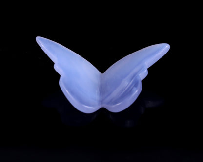 Nicedony Blue Chalcedony Hand Carved Crystal Butterfly Set (4pcs) - View 5