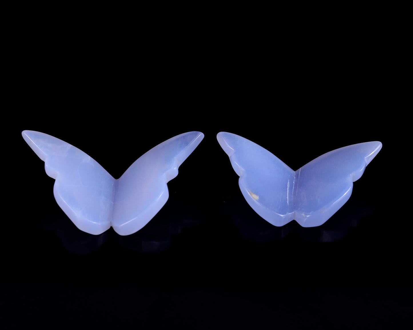 Nicedony Blue Chalcedony Hand Carved Crystal Butterfly Set (4pcs) - View 7