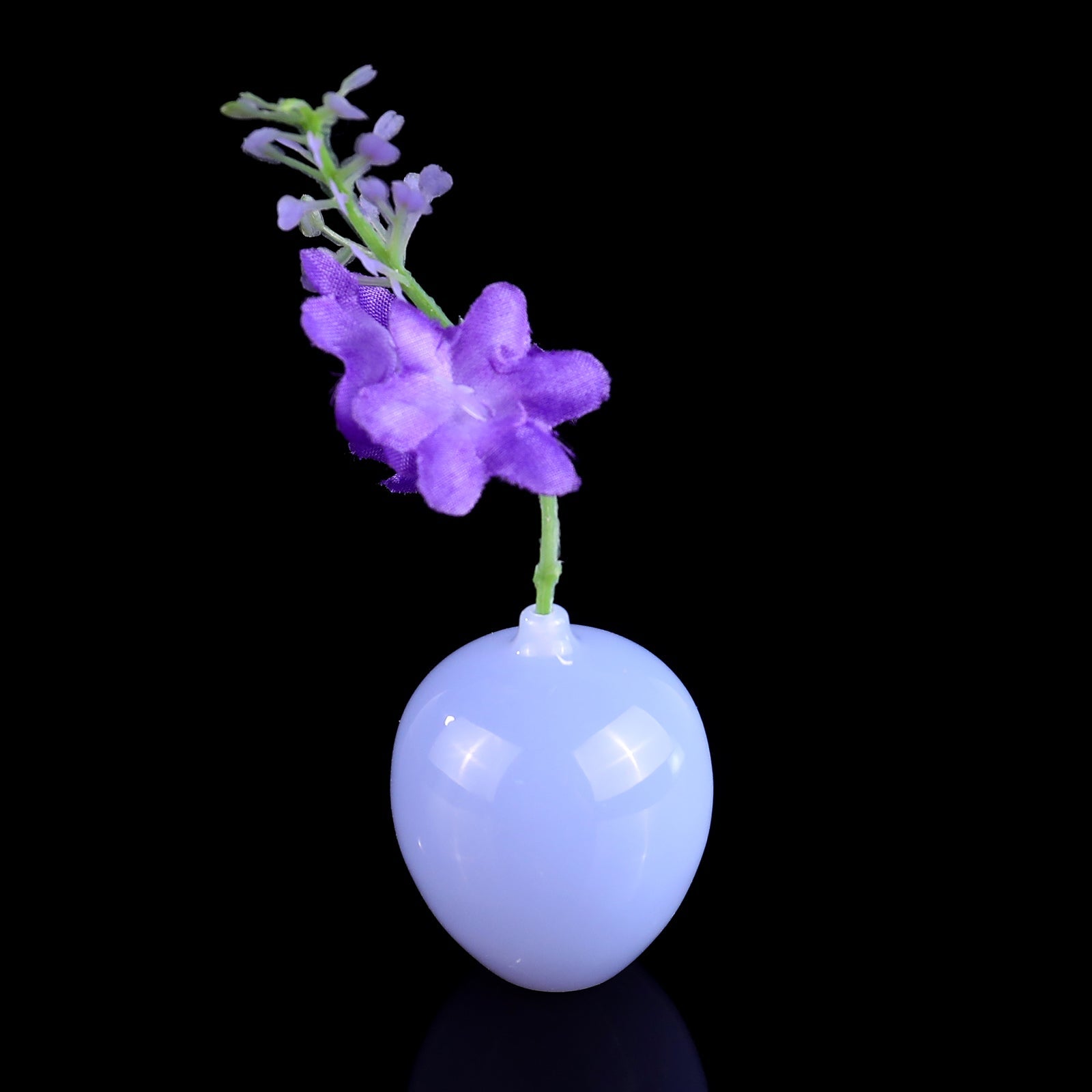 Nicedony Blue Chalcedony Hand Carved Vase, Incense Holder Sculpture - 6