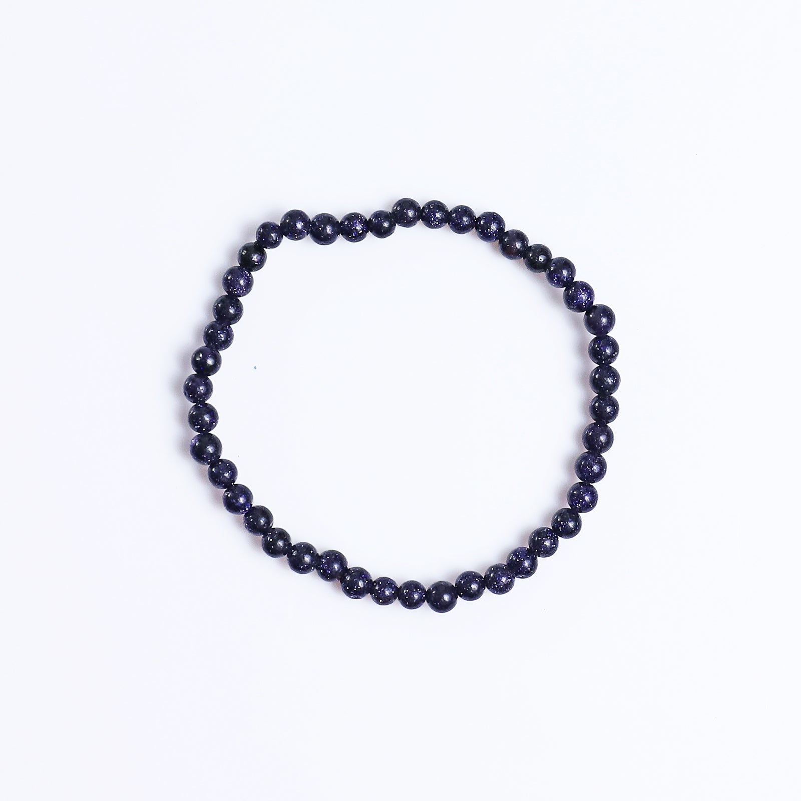 Nicedony Natural Blue Gold Stone Healing Energy Bracelet - 8mm