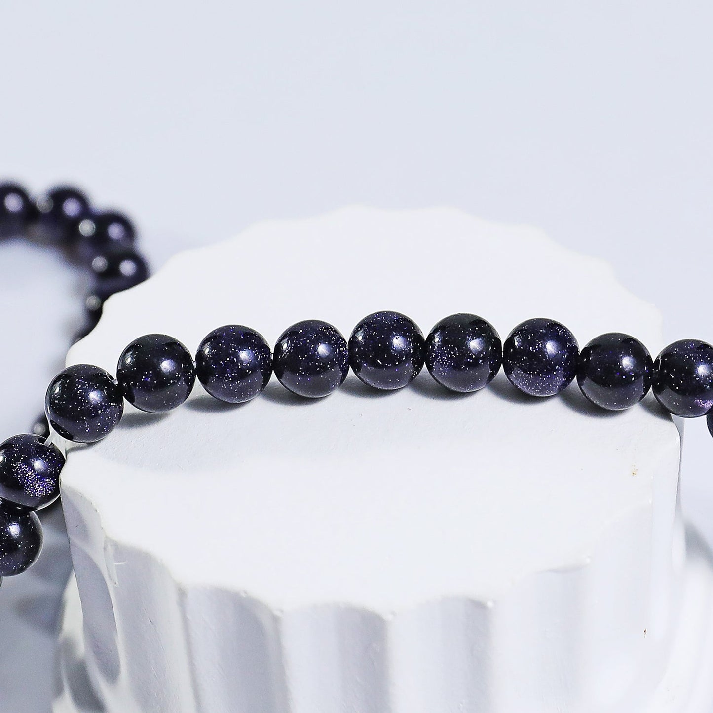 Nicedony Natural Blue Gold Stone Healing Energy Bracelet - View 3
