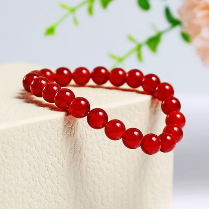 Nicedony Natural Carnelian Healing Energy Bracelet - 4mm