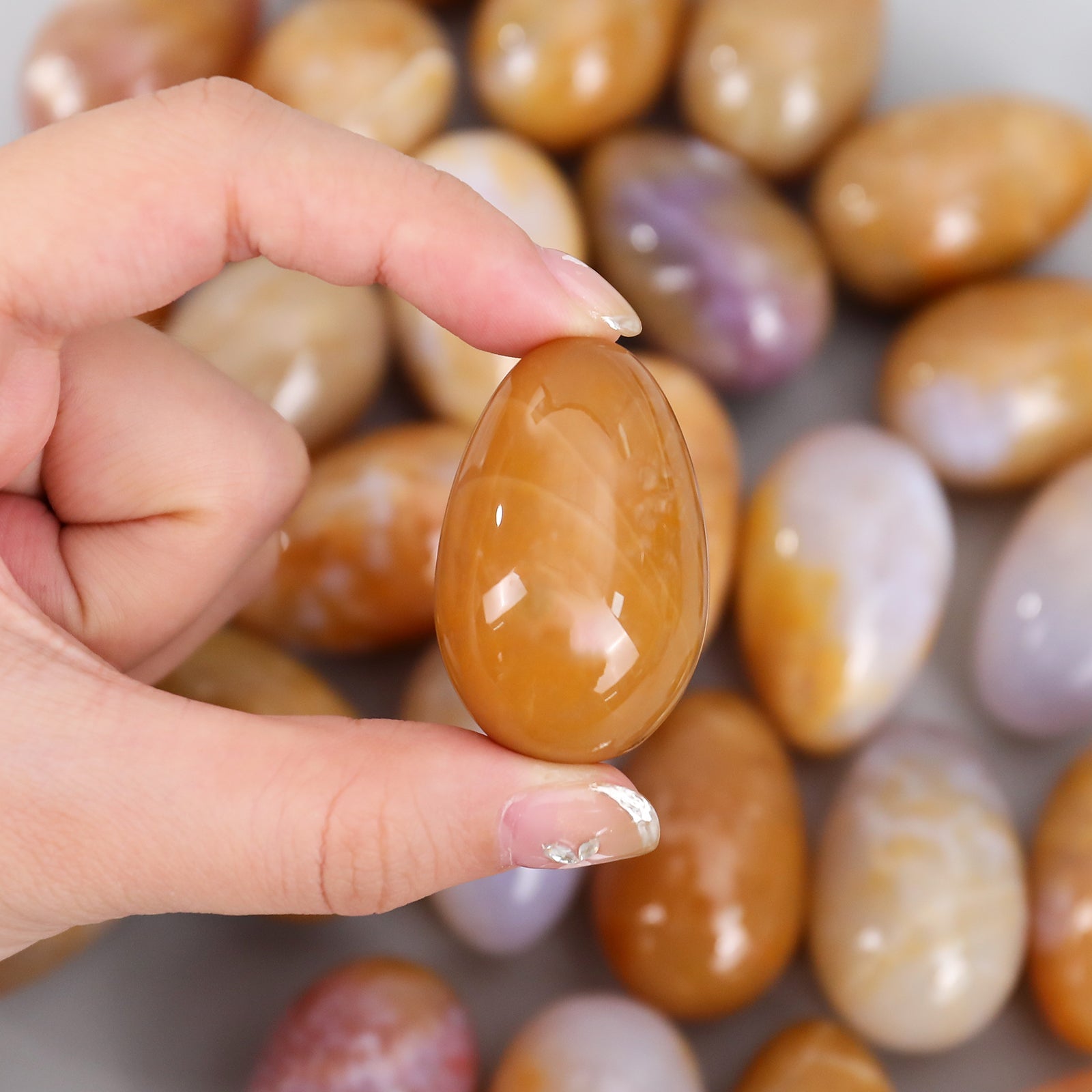 Nicedony Chalcedony Crystal Polished Yoni Eggs,Kegel Exercise Gift - View 6
