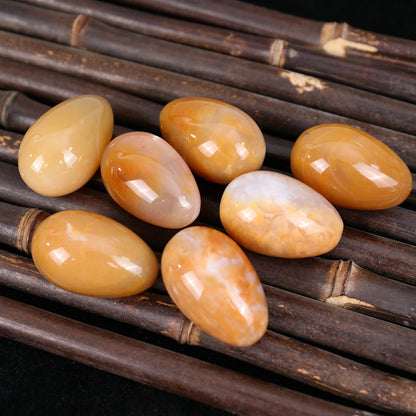 Nicedony Chalcedony Crystal Polished Yoni Eggs,Kegel Exercise Gift - 45mm(1kg)