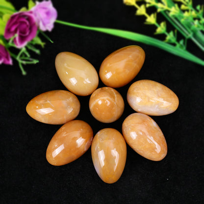 Nicedony Chalcedony Crystal Polished Yoni Eggs,Kegel Exercise Gift - 50mm(1kg)