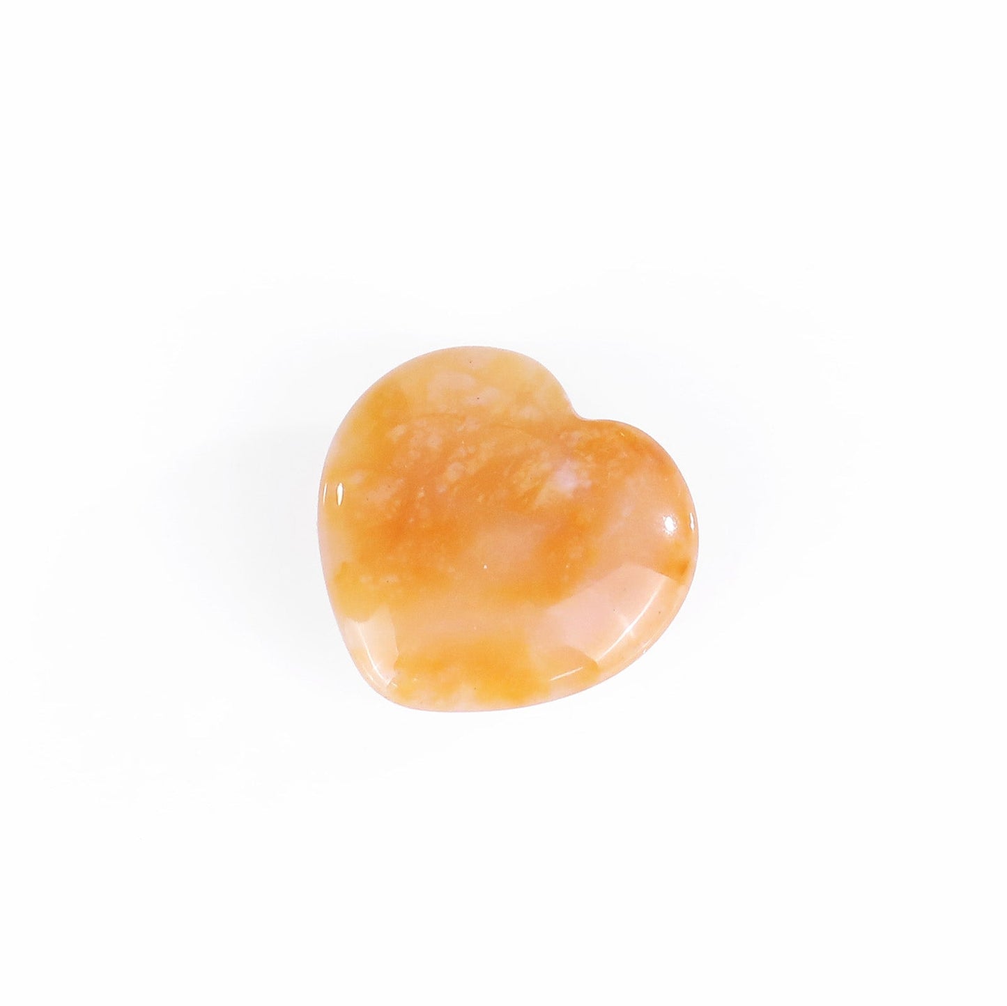 Nicedony Natural Chalcedony Hand Carved Crystal Heart - 30mm(1kg)