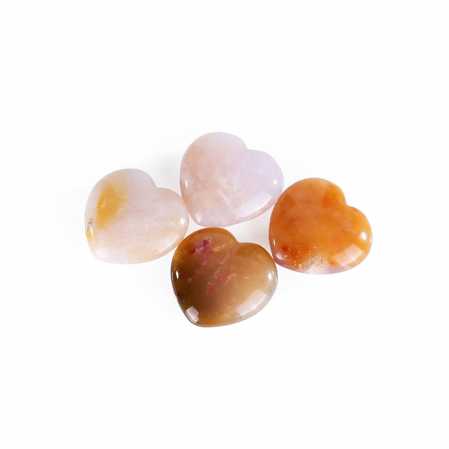 Nicedony Natural Chalcedony Hand Carved Crystal Heart - View 7