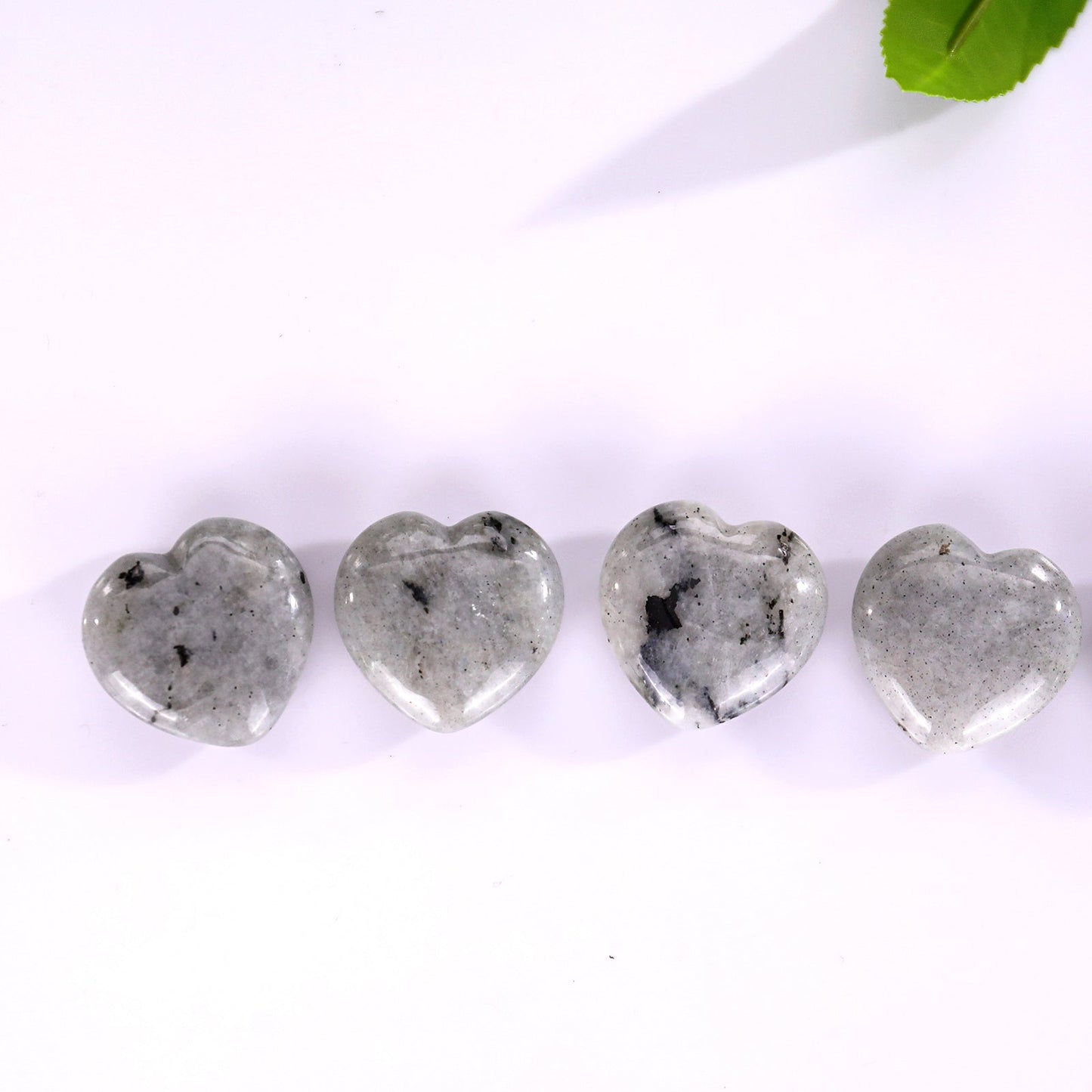 Nicedony Natural Labradorite Hand Carved Crystal Heart - 30mm(1kg)