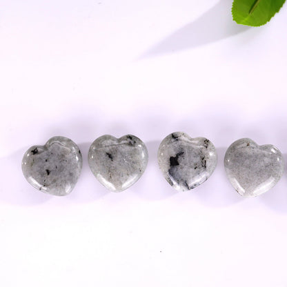 Nicedony Natural Labradorite Hand Carved Crystal Heart - 30mm(1kg)