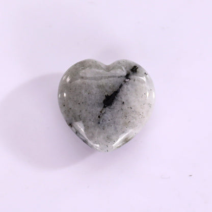 Nicedony Natural Labradorite Hand Carved Crystal Heart - View 7