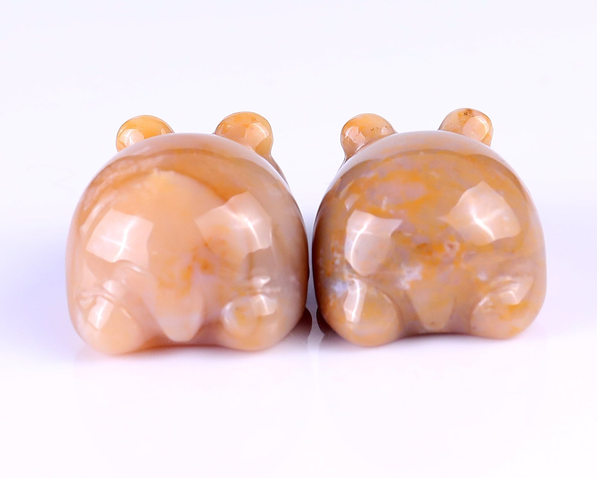 Nicedony Natural Chalcedony Hand Carved Crystal Panda Sculpture - View 5