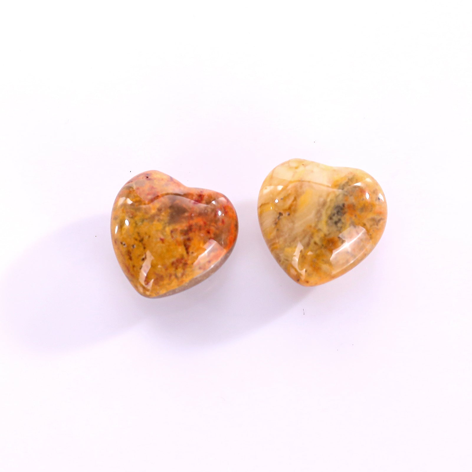 Nicedony Natural Crazy Agate Hand Carved Crystal Heart - 40mm(1kg)