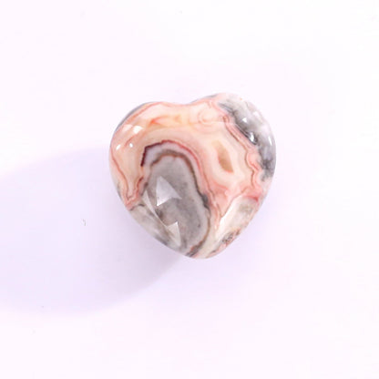 Nicedony Natural Crazy Agate Hand Carved Crystal Heart - View 7