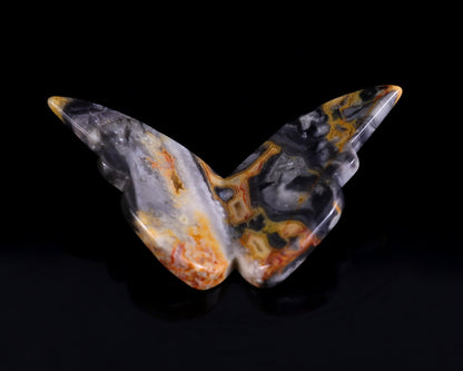 Nicedony Crazy Lace Agate Hand Carved Crystal Butterfly Set (4pcs) - View 4