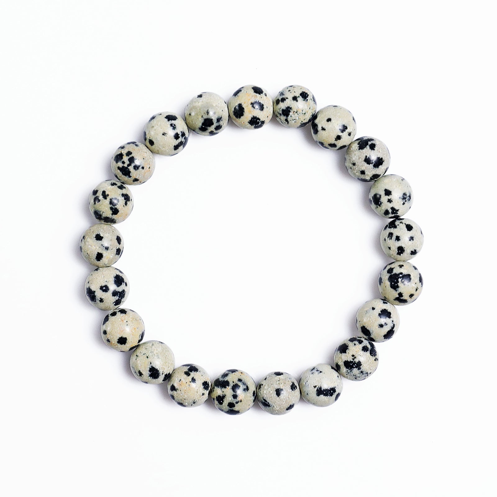 Nicedony Natural Dot Stone Healing Energy Bracelet - 8mm
