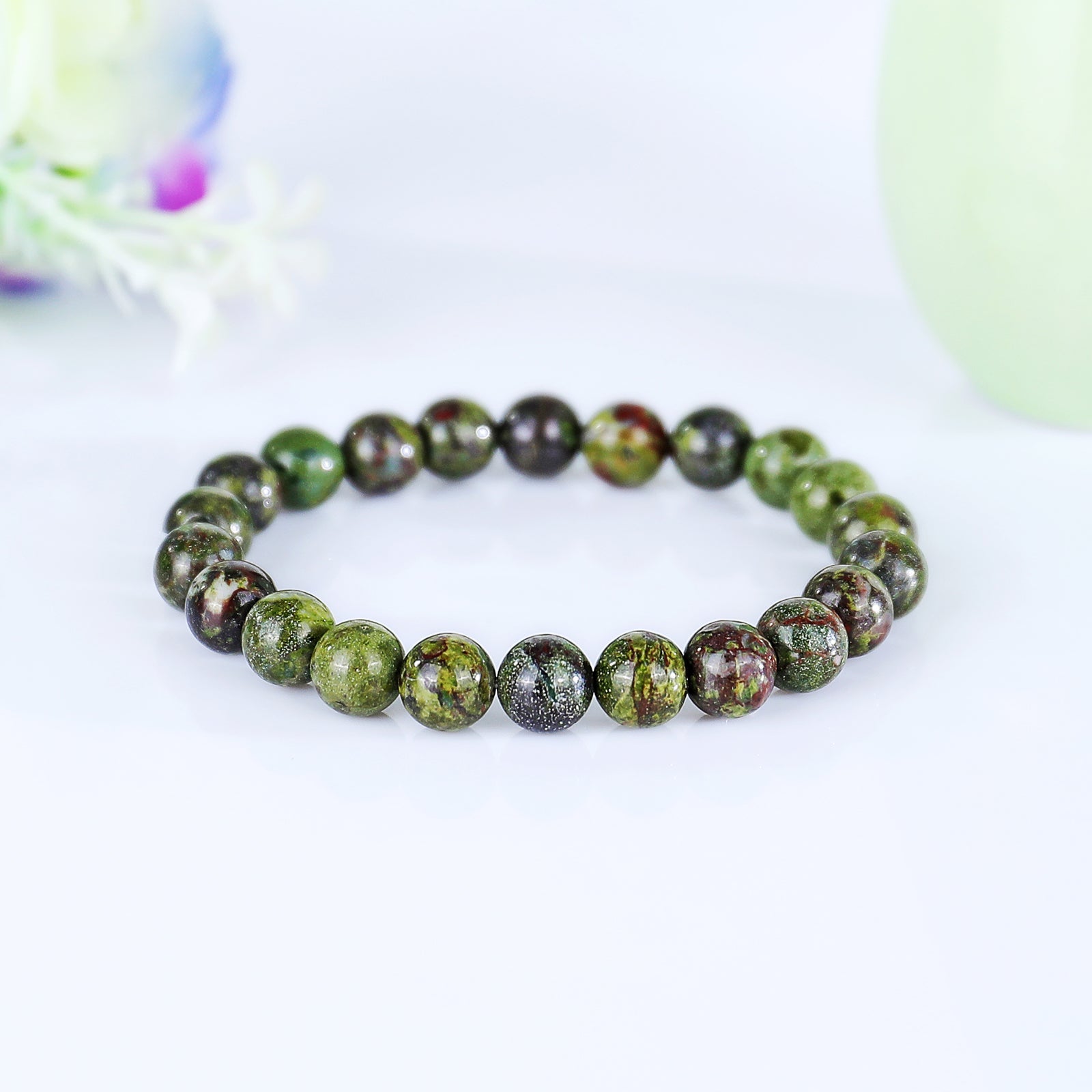 Nicedony Natural Dragon Blood Jasper Healing Energy Bracelet - View 7