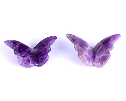 Nicedony Dream Amethyst Hand Carved Crystal Butterfly Set (4pcs) - 78*40*7mm