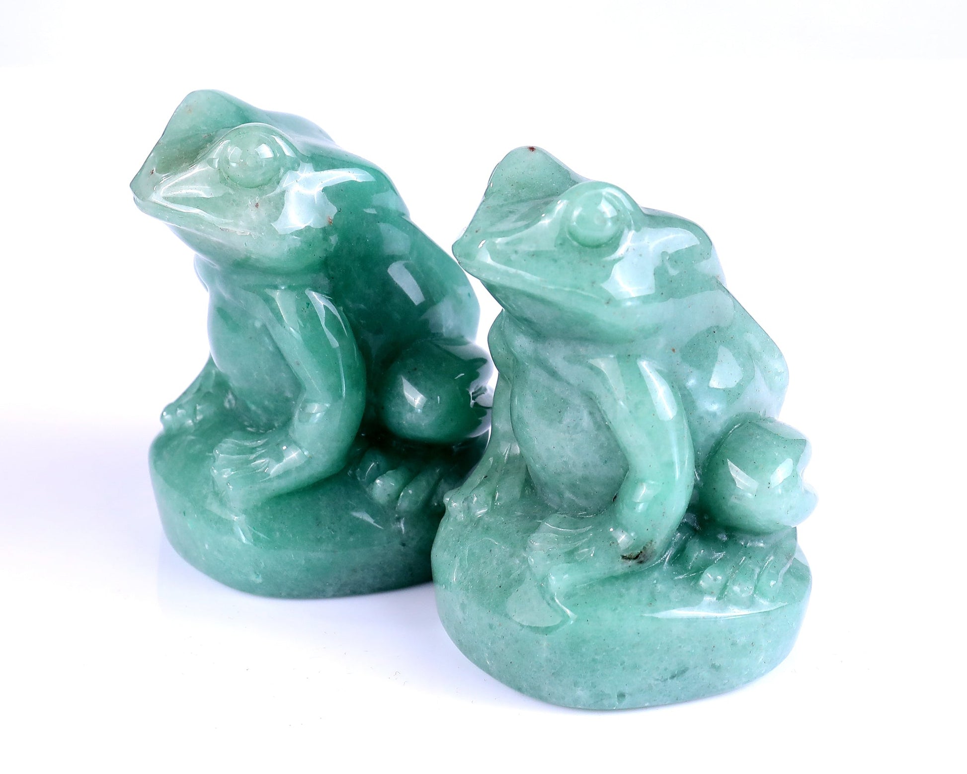 Nicedony Natural Green Aventurine Hand Carved Crystal Frog Sculpture - View 8
