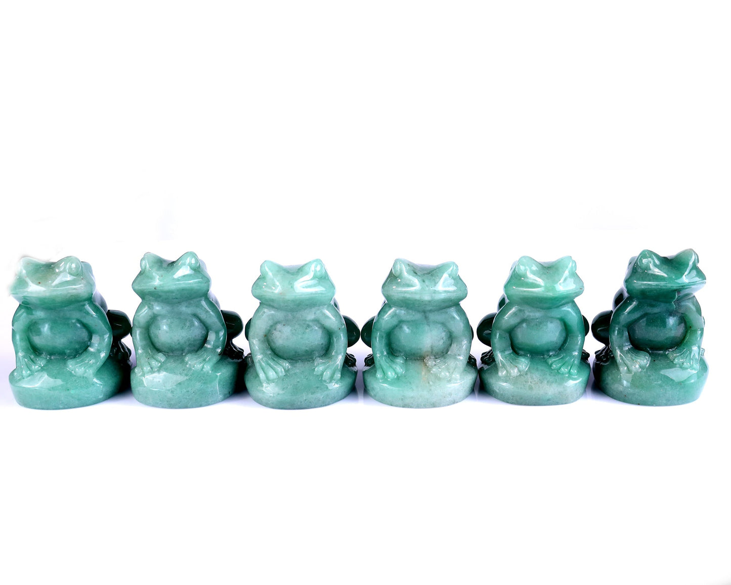 Nicedony Natural Green Aventurine Hand Carved Crystal Frog Sculpture - 3.3"